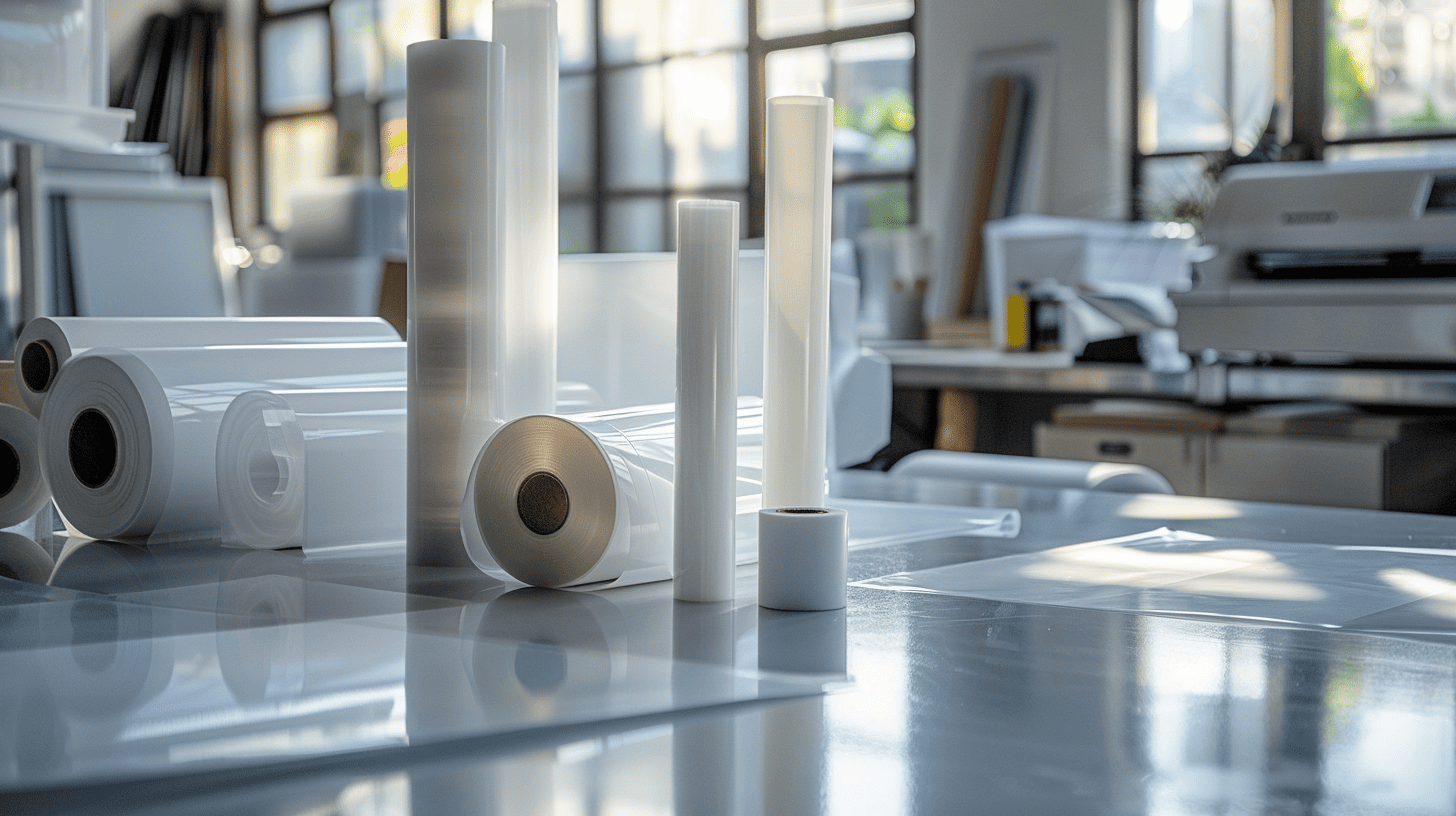 various sizes of inkjet positive film displayed together