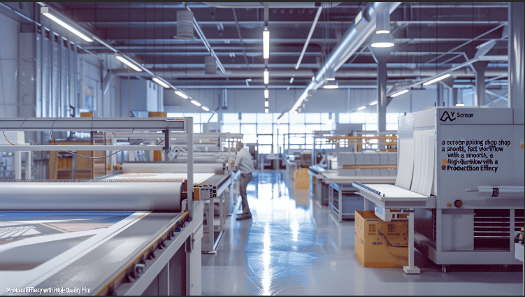 a screen printing shop with a smooth, fast workflow